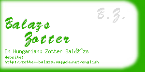 balazs zotter business card